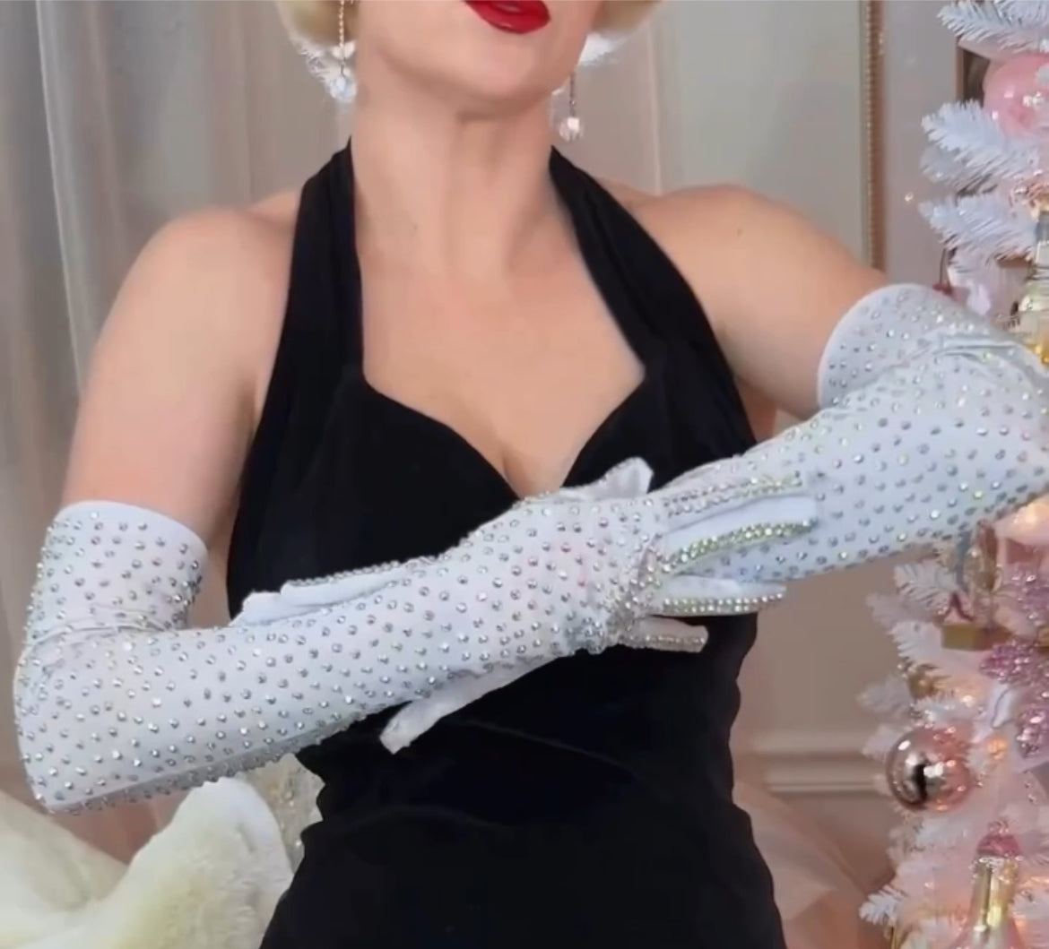 Classic Rhinestone Gloves