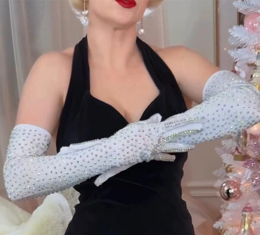 Classic Rhinestone Gloves